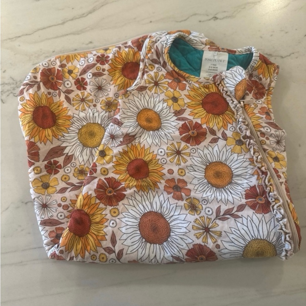 Posh Peanut Sunflower Print Kids Sleep Sack